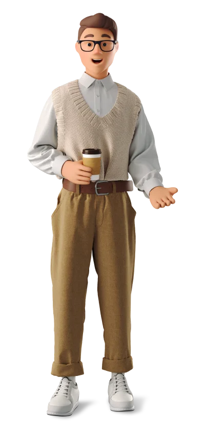 Человек с кофе